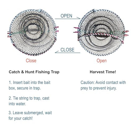 Collapsible Crab Trap - Versatile Fishing Basket for Crab – CROCH
