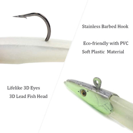 Jig Head Soft Plastic Fishing Lures with Hook Sinking Swimbaits - view 2