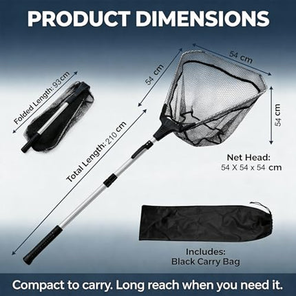 Foldable Fishing Landing Net with Telescopic Handle – CROCH