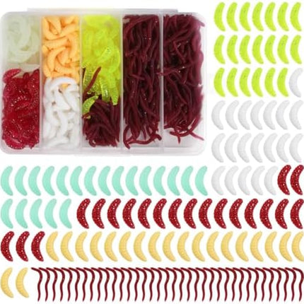 CROCH Soft Grub Worms - Bionic Curl Tail Plastics for Bream Perch and Bass