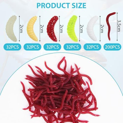 CROCH Soft Grub Worms - Bionic Curl Tail Plastics for Bream Perch and Bass