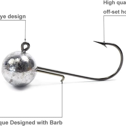 Lead Jig Head Soft Lure Fishing Bait Hook - view 3