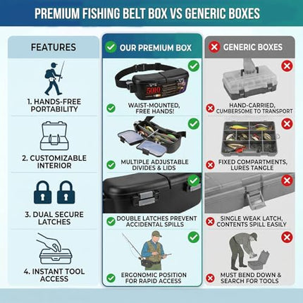 Fishing Tackle Storage Box with Waist Belt – CROCH