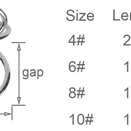 Treble Hooks Kit High Carbon Steel Round Bend Fishing Hook Set 4# 6# 8# - view 2