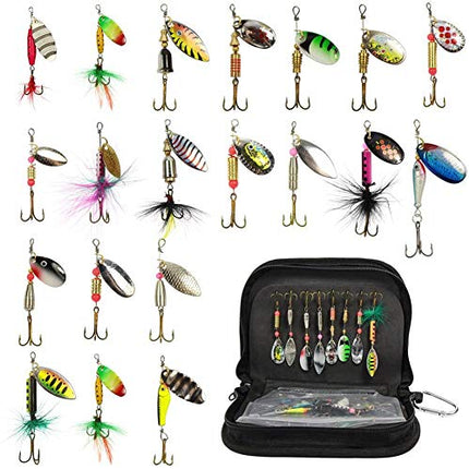 Hard Metal Spinner Bait Fishing Lure Kits for Bass – CROCH