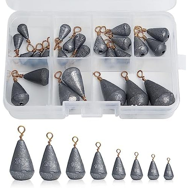 25pc Small Sinker Set - 8 Mixed Sizes