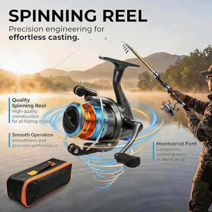 Telescopic Fishing Rod and Reel Combo – CROCH