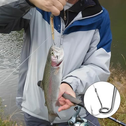CROCH Hook Remover 2pc - Stainless Disgorger for Quick Barbless Hook Release