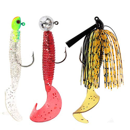 Fishing Grubs Paddle Tail Swimbaits Luminous Shrimp Soft Lures Kit – CROCH