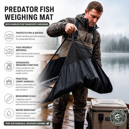 Fish Weighing Bag 4-in-1 Unhooking Mat with Measuring Tape 120x65cm – CROCH