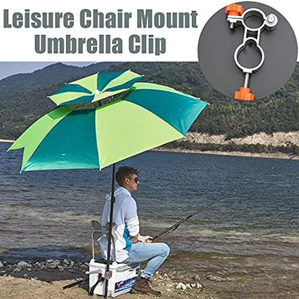 CROCH Umbrella Bracket 2pc - Chair Mount Clamp for Fishing Umbrellas and Brollies