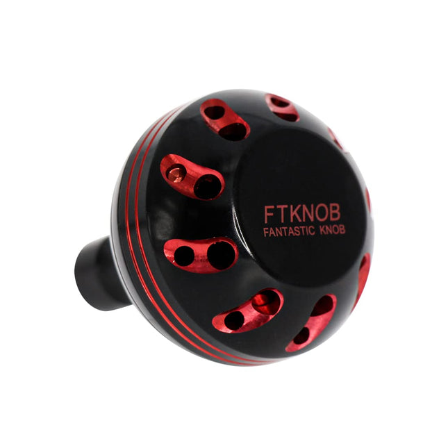 CROCH Fishing Reel Handle Power Knob Compatible for Shimano Stradic Ci4+ Spheros SW Vanford and for Daiwa Ballistic EX LT Tatula LT Spinning Reel Handle Replacement Part Baitcasting Rocker Accessories 35mm Black Red