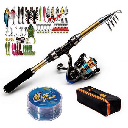 Telescopic Fishing Rod and Reel Combo – CROCH