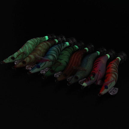 8pcs Squid Jig Hard Fishing Lures Artificial Spinner Lures Kit Jig Hook - view 3