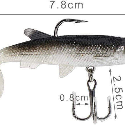Soft Fishing Lures Pre-Rigged Soft Plastic Lures 10 Pack Jighead - view 6