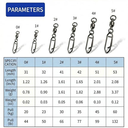 30 Pcs Fishing Speed Clips Quick Change Snap Swivels - Fishing Lure – CROCH