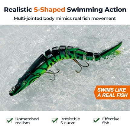 Jointed Swimbait, 8-Segment Lifelike Fishing Lure – CROCH