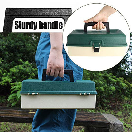 Fishing 2-Tray Tackle Box Plastic Box Plastic Storage Organizer Box – CROCH