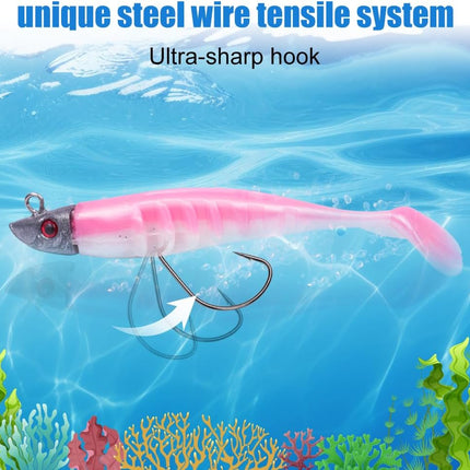 CROCH Soft Plastic Lure Kit - Pre Rigged Paddle Tails and Jig Heads for Bream and Flathead - view 3