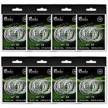 Fly Fishing Tapered Leader with Loop-9ft (10 Pack), 6X – CROCH