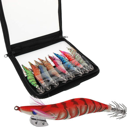 8pcs Squid Jig Hard Fishing Lures Artificial Spinner Lures Kit Jig Hook - view 4