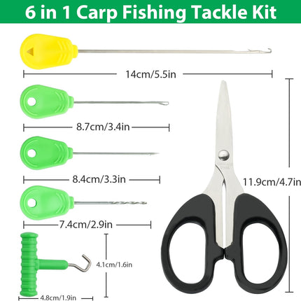 CROCH Baiting Needle Set 6 in 1 - Carp Rig Tools with Boilie Drill and Stringer Needle - view 3