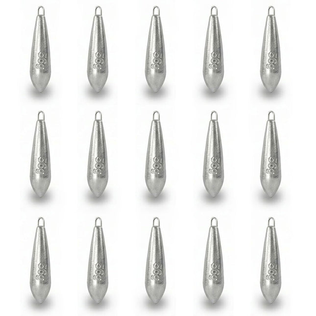CROCH Fishing Weights Carp Bait - Raindrop Streamlined Design, Corrosion-Resistant & Anti-Snag, Low-Splash Noiseless for Freshwater and Saltwater (56g)
