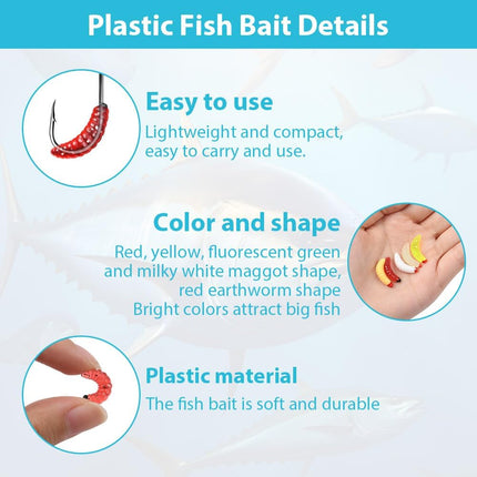 CROCH Soft Grub Worms - Bionic Curl Tail Plastics for Bream Perch and Bass - view 3