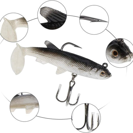 Soft Fishing Lures Pre-Rigged Soft Plastic Lures 10 Pack Jighead - view 2