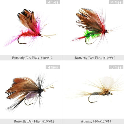 Fly Fishing Dry Flies Wet Flies 60pcs Assortment Kit - view 3