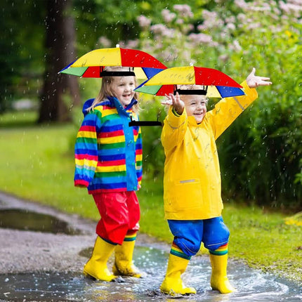 CROCH Umbrella Hat 5pc - Hands Free Sun and Rain Shade with Elastic Band - view 5