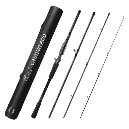 CROCH Casting Rods with Case for Fresh & Saltwater,Durable Stainless Steel Guides with SiC Inserts,Full Assortment of Lengths, Actions for Reels 1.8M