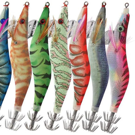 8pcs Squid Jig Hard Fishing Lures Artificial Spinner Lures Kit Jig Hook - view 5