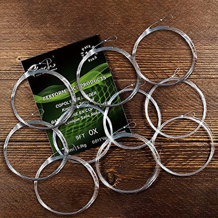 Fly Fishing Tapered Leader with Loop-9ft (10 Pack), 3X – CROCH