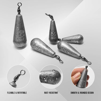 Fishing Weights Sinkers Set Pear-Shaped - view 3