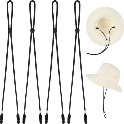 CROCH Hat Strap Clips 4pc - Adjustable Anti Loss Retainers for Caps and Wide Brim Hats - view 1