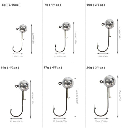 Lead Jig Head Soft Lure Fishing Bait Hook - view 2