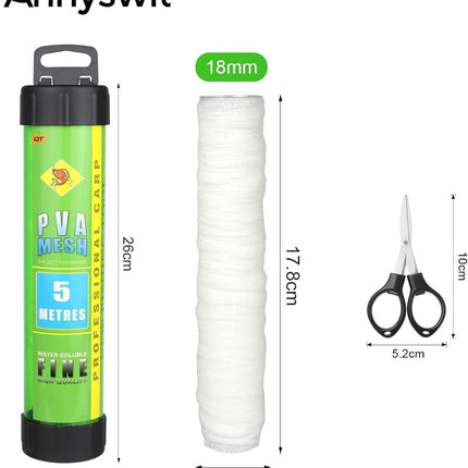 CROCH PVA Mesh Kit 5m with Plunger - Narrow to Wide Mesh for Sticks and Bags - view 2