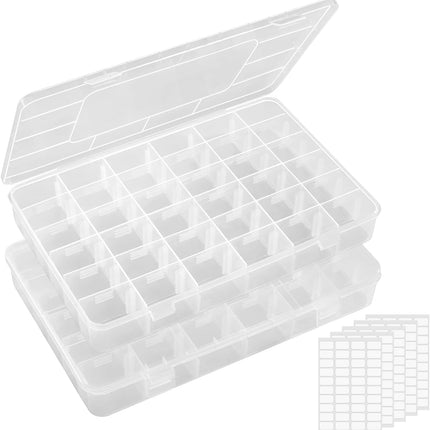 CROCH 36 Grid Tackle Box - Clear Stackable Organiser for Lures Hooks and Beads - view 1
