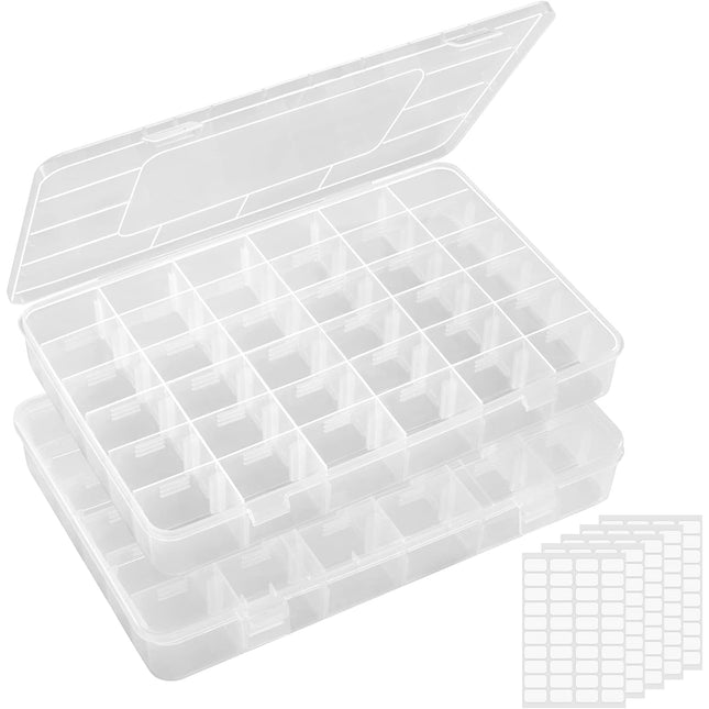 CROCH 36 Grid Tackle Box - Clear Stackable Organiser for Lures Hooks and Beads - view 1