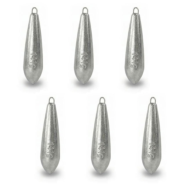 CROCH Fishing Weights Carp Bait - Raindrop Streamlined Design, Corrosion-Resistant & Anti-Snag, Low-Splash Noiseless for Freshwater and Saltwater (141g)