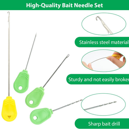 CROCH Baiting Needle Set 6 in 1 - Carp Rig Tools with Boilie Drill and Stringer Needle - view 5