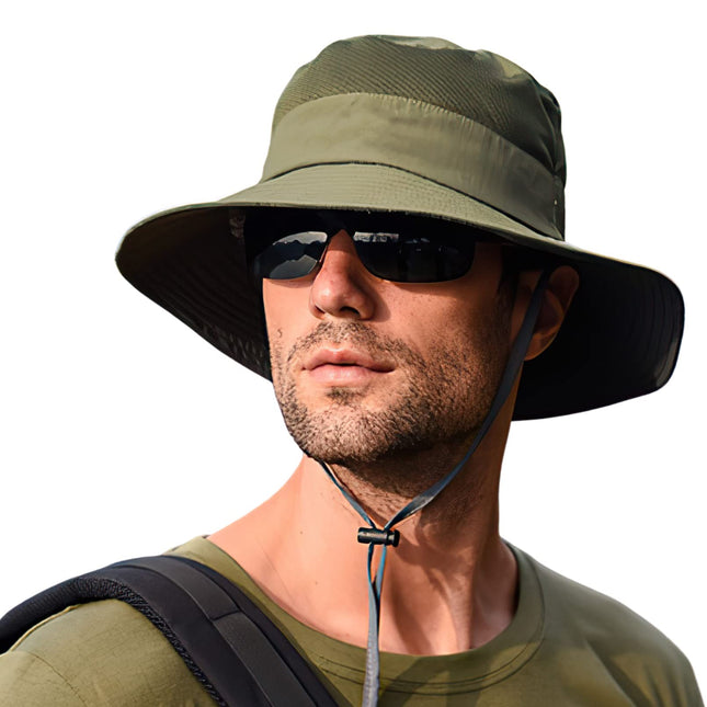 CROCH croch Sun Hat for Men and Women UV Protection UPF 50  Sun Protection Breathable Wide Brim Fishing Hat for Hiking, Camping,Travel,Outdoor Fishing (Light Green)