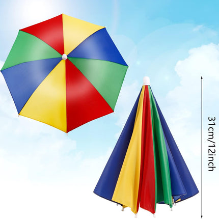 CROCH Umbrella Hat 5pc - Hands Free Sun and Rain Shade with Elastic Band - view 3