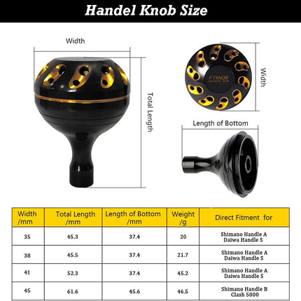 Fishing Reel Handle Power Knob Compatible - view 5