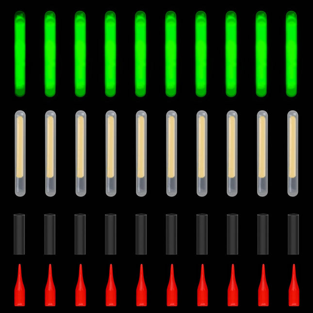 CROCH Fishing Glow Sticks for Night Fishing, Waterproof Long-Lasting Light Sticks, High Visibility Bite Indicators for Rod Tips & Floats (E: 4.0mm 100pcs)
