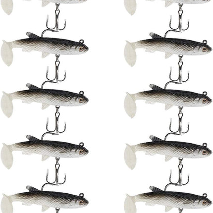 Soft Fishing Lures Pre-Rigged Soft Plastic Lures 10 Pack Jighead - view 3