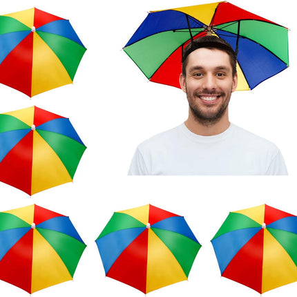 CROCH Umbrella Hat 5pc - Hands Free Sun and Rain Shade with Elastic Band - view 1
