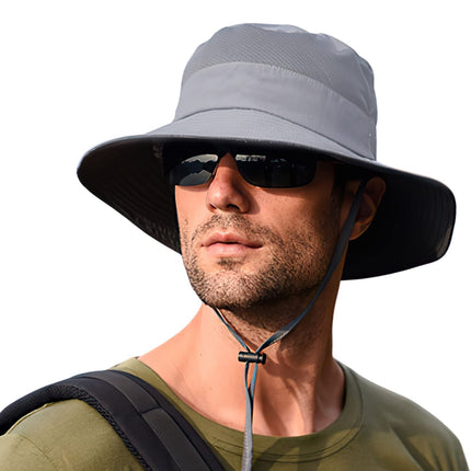 CROCH croch Sun Hat for Men and Women UV Protection UPF 50  Sun Protection Breathable Wide Brim Fishing Hat for Hiking, Camping,Travel,Outdoor Fishing (Light Gray)