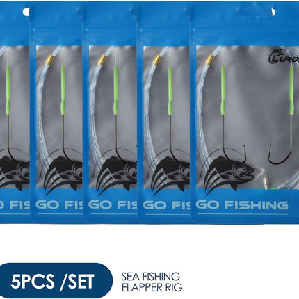 CROCH Sea Flapper Rigs 5pc - Pre Tied Beach and Pier Rigs in 4 Configurations - view 7